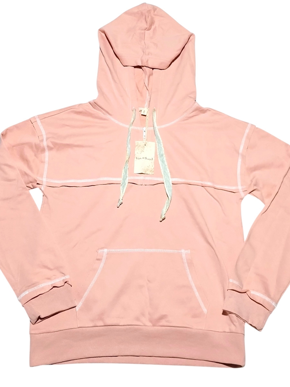 ā¾NEWā¾WOMEN'S (SIZE M) HEM & THREAD PULLOVER HOODED SWEATSHIRT